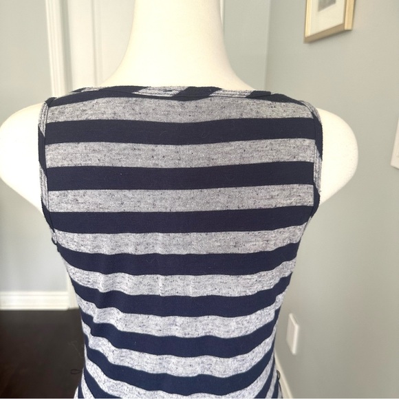 JACOB Striped Sleeveless Jersey Maxi Dress with Hi-Lo Hem - Sz M - Picture 7 of 9